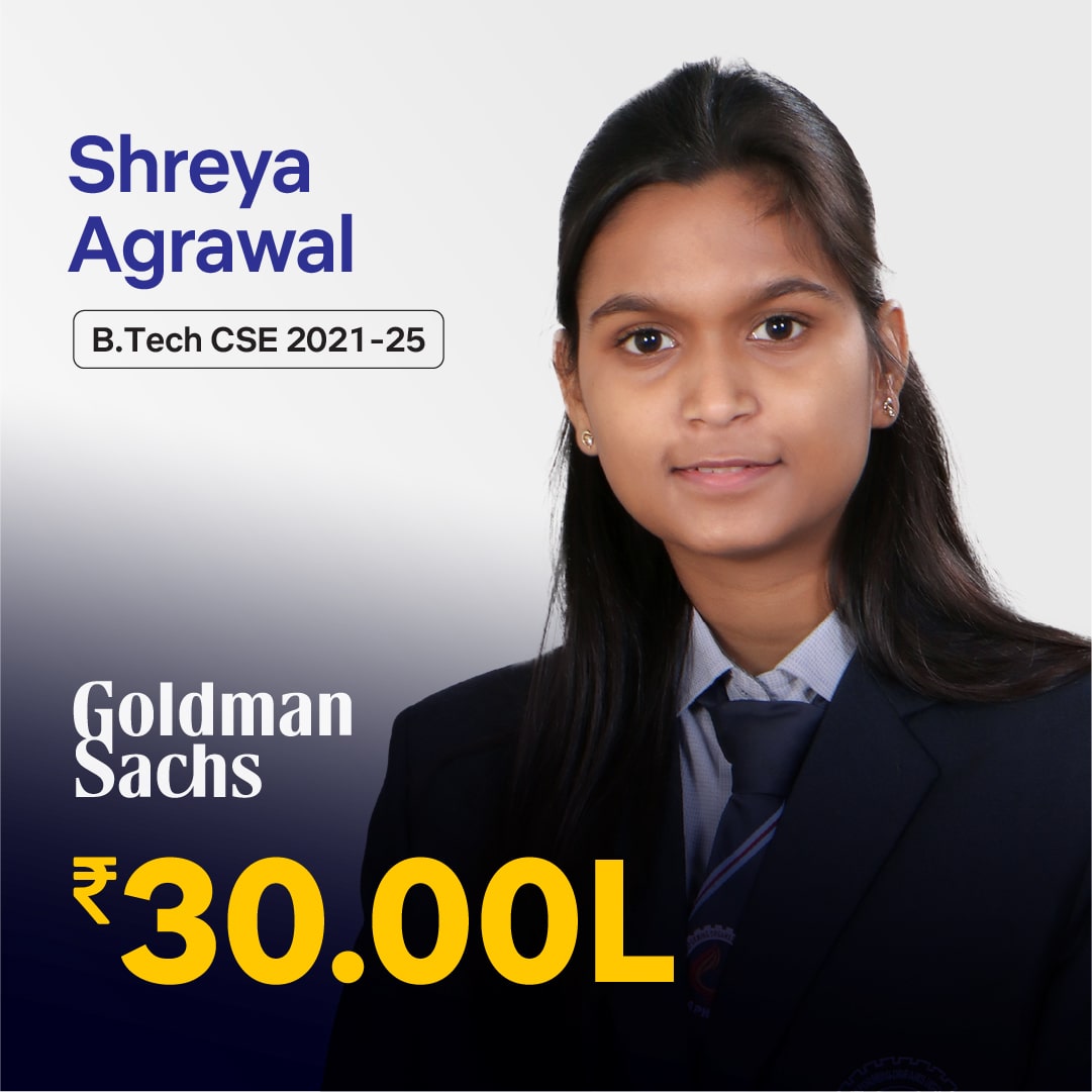 Shreya Agrawal placed in Goldman Sachs